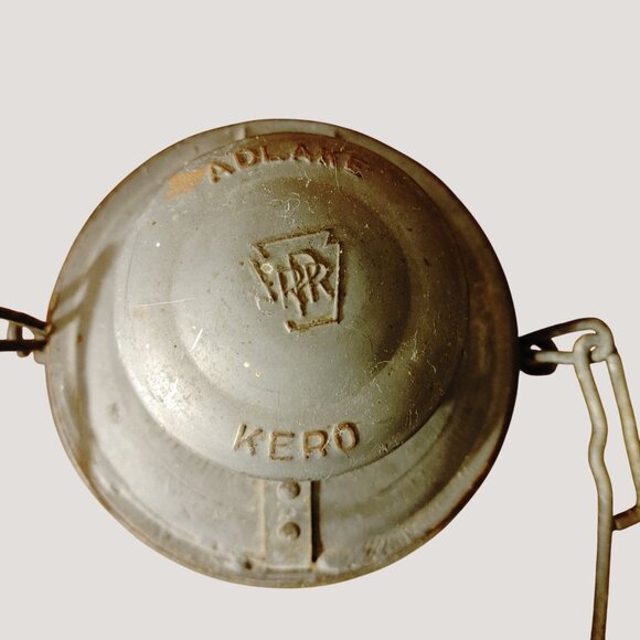 Adlake Kero Rail 257 Road Lantern Vintage USA Canada Clear Globe Metal Frame - Picture 5 of 16